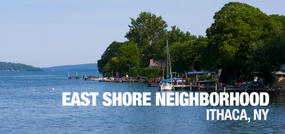 Ithaca East Shore apartments neighborhood banner image