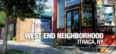 Ithaca West End apartments neighborhood banner image
